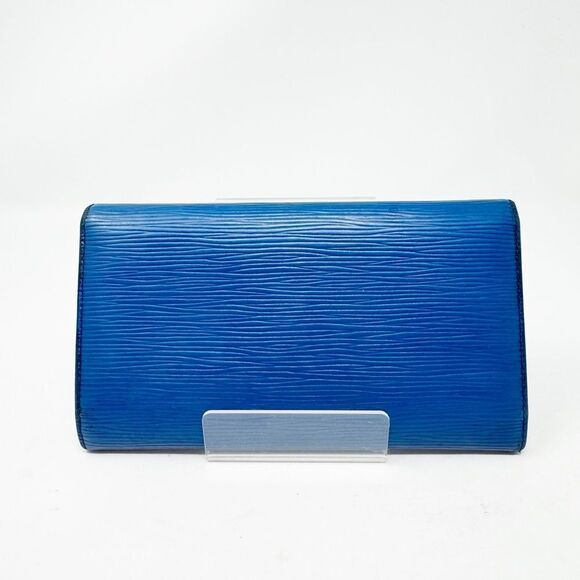 LOUIS VUITTON | Blue Epi Leather International Long Wallet - Picture 1 of 7